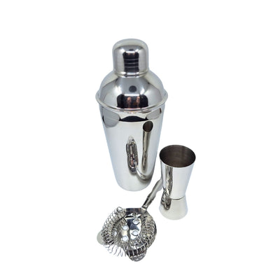 Barkeeper-Set – 3-teilig Shaker Jigger Strainer - BS48171