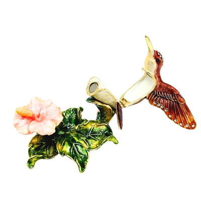 Exklusive kleine Schmuckschatulle mit Kristallen verziert – Kolibri – HX357