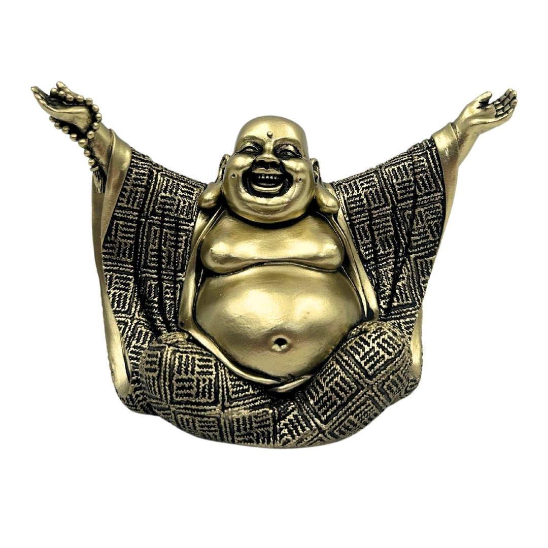 Buddha-Figur – fröhlicher Buddha – goldene Dekoration - 4406FJH
