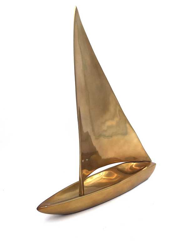 Großes Segelbootmodell - Aluminium - 39 x 30cm - N-3045