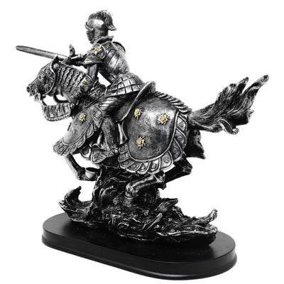 Figur Ritter auf Pferd 31cm – Polyresin, handbemalt – MC-23152