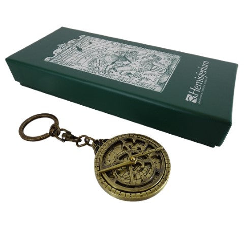 Premium-Schlüsselanhänger Astrolabium aus Messing - Geschenk Astronomie – H80