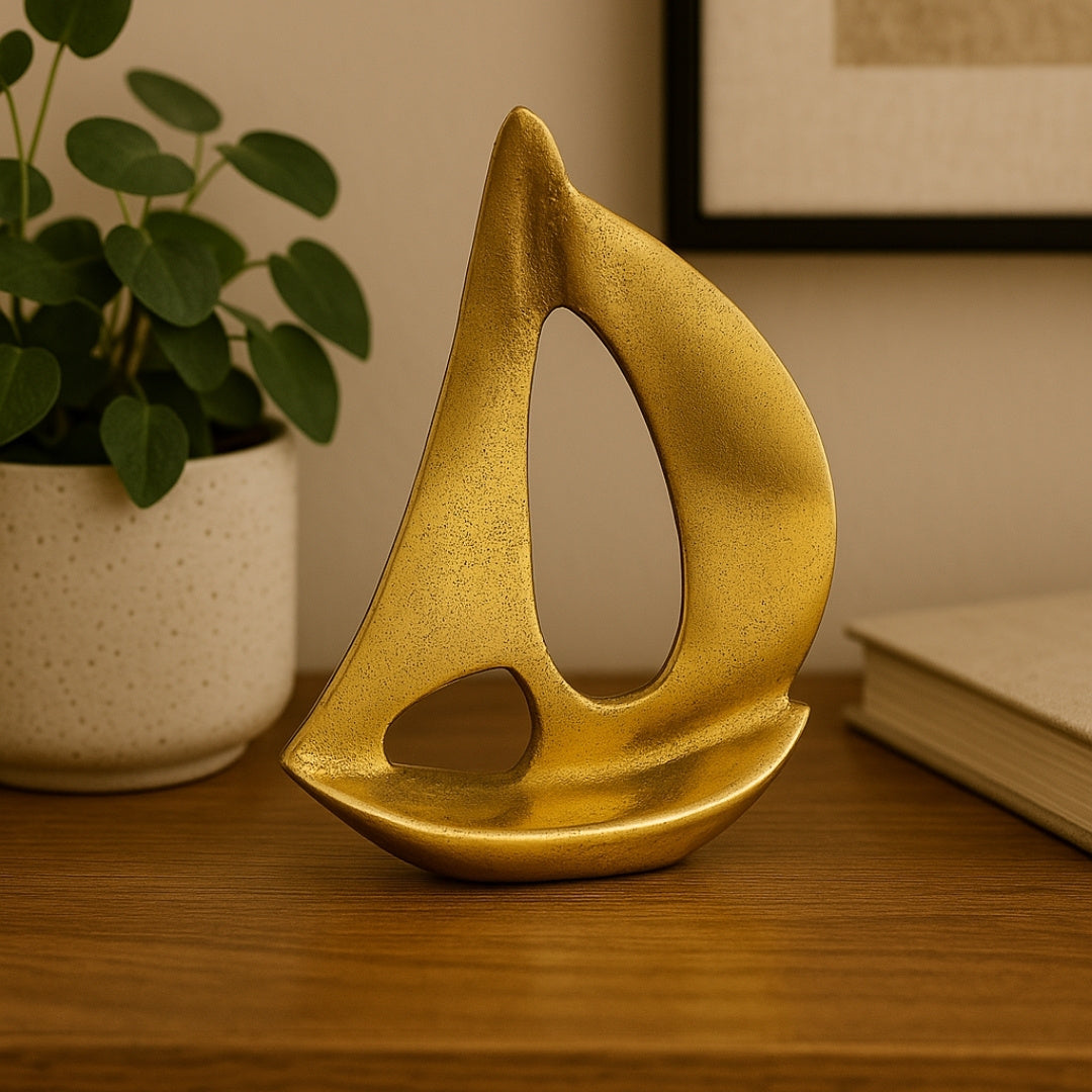 Goldene Yacht - Aluminium 15cm - NI1651