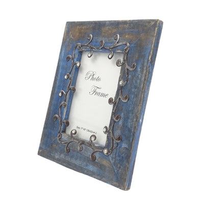 Holz-Bilderrahmen Blau - 28893 - Fotoformat 18x13cm