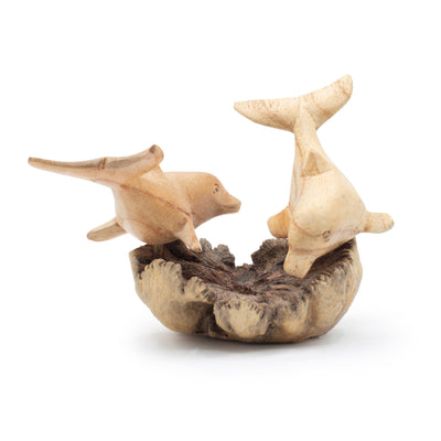 Handgefertigte Skulptur aus Parasitenholz