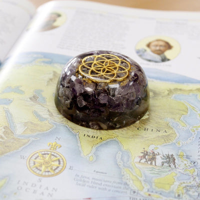 Orgonit-Schreibtisch-Kraftpakete - Amethyst-Kuppel