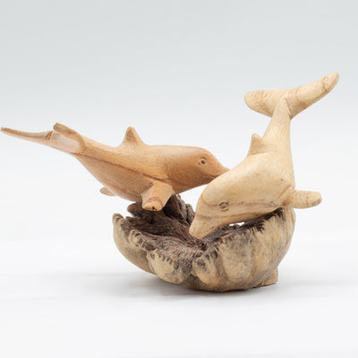 Handgefertigte Skulptur aus Parasitenholz