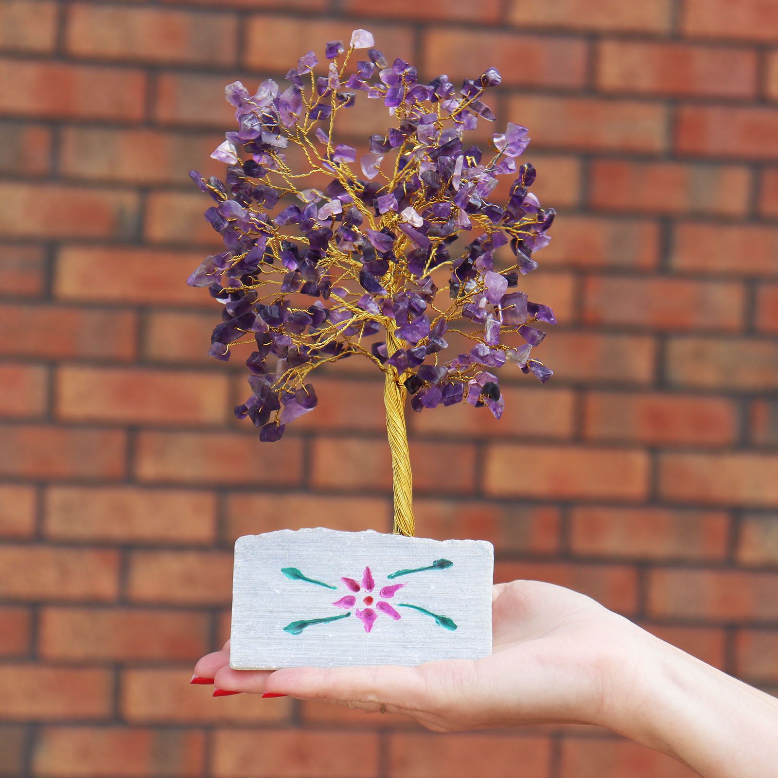 Amethyst-Kristallbaum mit 320 Steinen