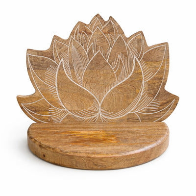 Lotus-Wandregal in White-Wash-Optik