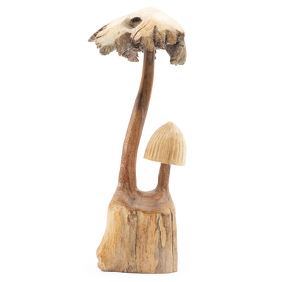 Handgefertigte Skulptur aus Parasite-Holz