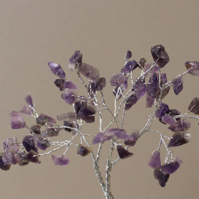 Amethyst-Kristallbäumchen mit Orgonit-Basis