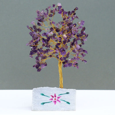 Amethyst-Kristallbaum mit 320 Steinen