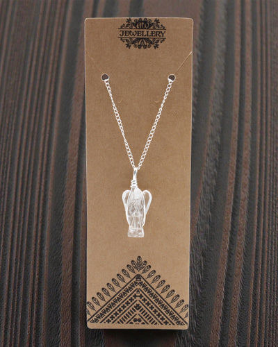 Wächterkristall – Schutzengel-Anhänger aus Bergkristall