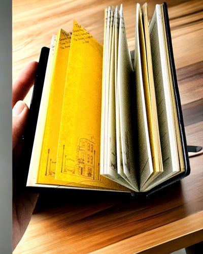 Vintage Tagebuch "Baum des Lebens" A6 - Eleganter geprägter Einband aus Kunstleder, 100 Seiten