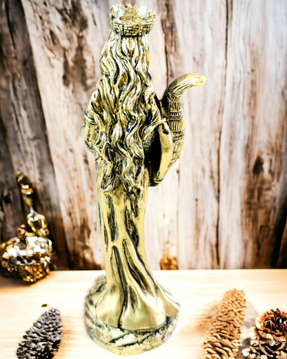 "Statue der Göttin Abundanz" - Dekorative Harzstatue des Glücks für Zuhause und Büro