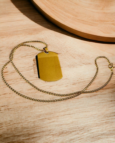 Halskette mit Dog Tag "Drei Schattierungen des Stils" - Erkennungsmarke - Eleganter Anhänger aus Edelstahl mit Gravuroption