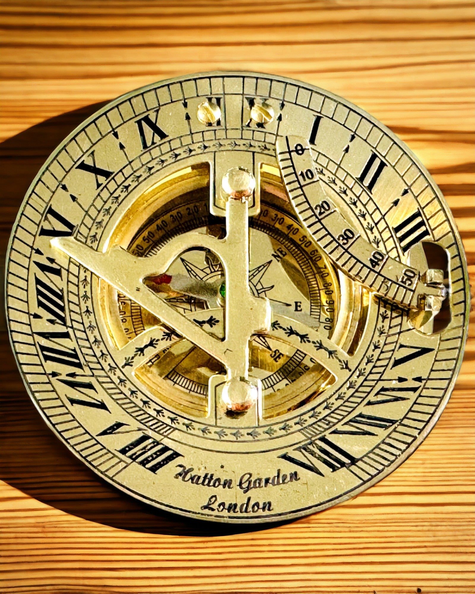 Navigationskompass mit Sextant und Personalisierungsmöglichkeit - Maritim XL