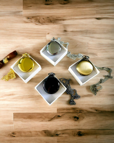 Goldfarbene Vintage-Taschenuhr mit Gravurmöglichkeit