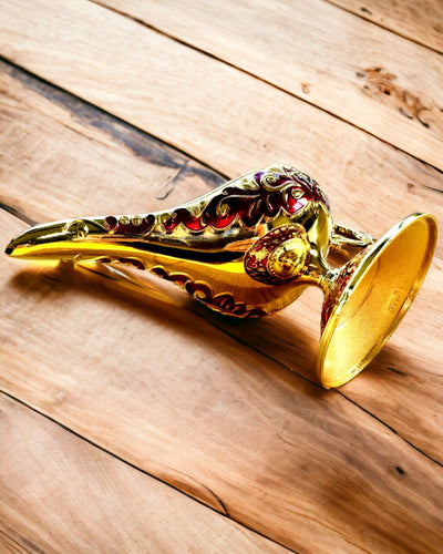 Magische Aladins Lampe mit Gravuroption - Variante Bordeaux, durchzogen mit Gold