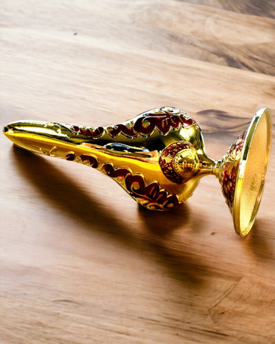 Magische Aladins Lampe mit Gravuroption - Variante Bordeaux, durchzogen mit Gold