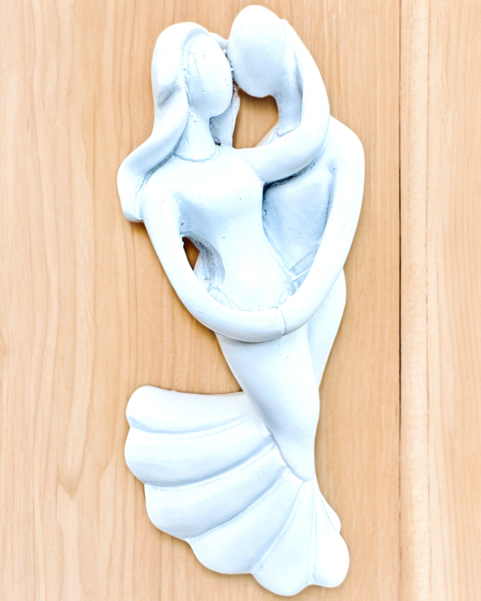Elegante Verbindung - Kleine Dekorationsfigur mit Gravuroption - Farbe Weiß