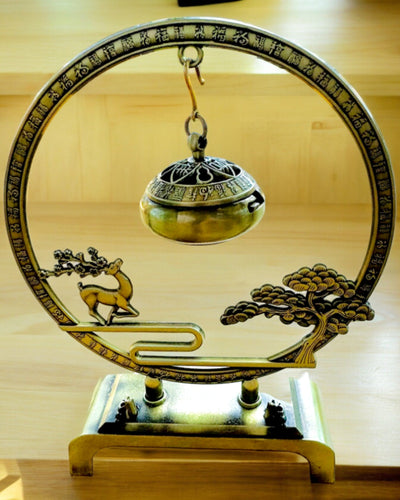Eleganter Metallhalter für Räucherstäbchen "Große Ruhe" - Personalisierung mit Gravur möglich