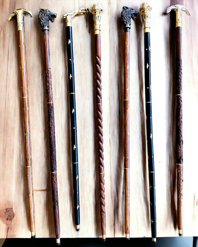 Spazierstock "Jaguar Elegance" aus Mangoholz - Personalisierung mit Gravur möglich