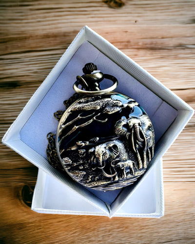 Taschenuhr "Vintage Explorer" mit Gravurmöglichkeit