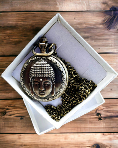 Taschenuhr "Buddha Time Elegance", Personalisierung mit Gravur möglich