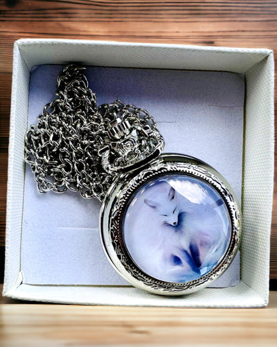 Taschenuhr "Mystischer Fuchs" mit Gravurmöglichkeit