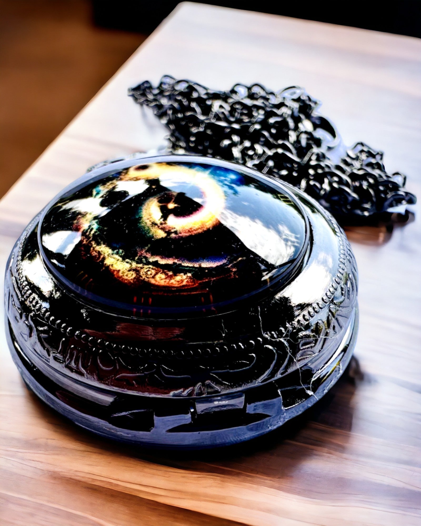 Taschenuhr "Galactic Eye" Personalisierung mit Gravur