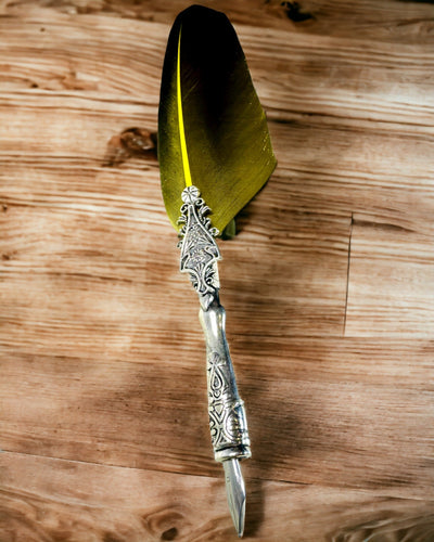 Vintage-Kalligrafiefeder mit natürlicher Gänsefeder – Ideales Geschenk zum Muttertag oder für Lehrer. Gravur