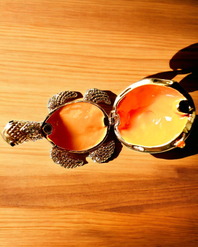 Schmuckkästchen "Schildkrötenfamilie" - Farbe Grün, Personalisierung mit Gravur