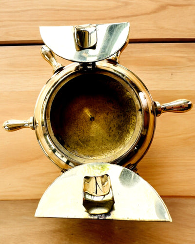 Messing-Kapitäns-Aschenbecher - Option zur Personalisierung als Geschenk mit Gravur, handgefertigt