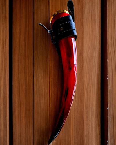 Kriegerhornbecher - Rot - mit Gravur personalisierbar