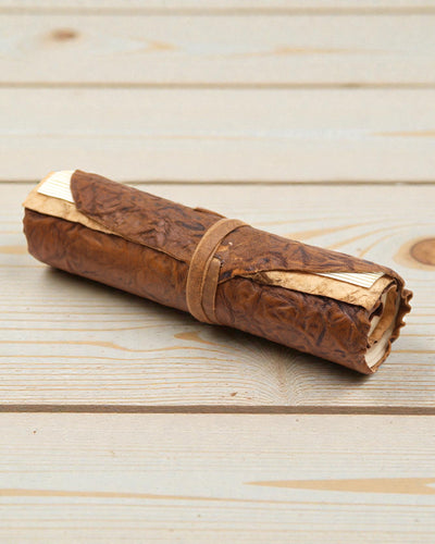 Aufrollbares Reise-Notizbuch aus Leder – Natur (21 x 15 cm)