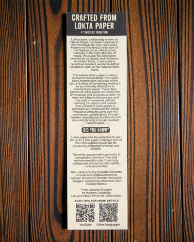 Blaue Baumwollwolke – großes Lokta-Notizbuch mit blauem Baumwollstoff 21 × 15 cm, 45 Blätter