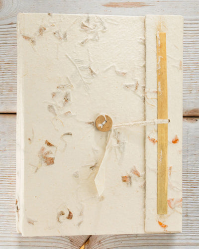 Großes Lokta-Notizbuch Botanical Bloom – Blumen (45 Blätter, 21 x 15 cm)