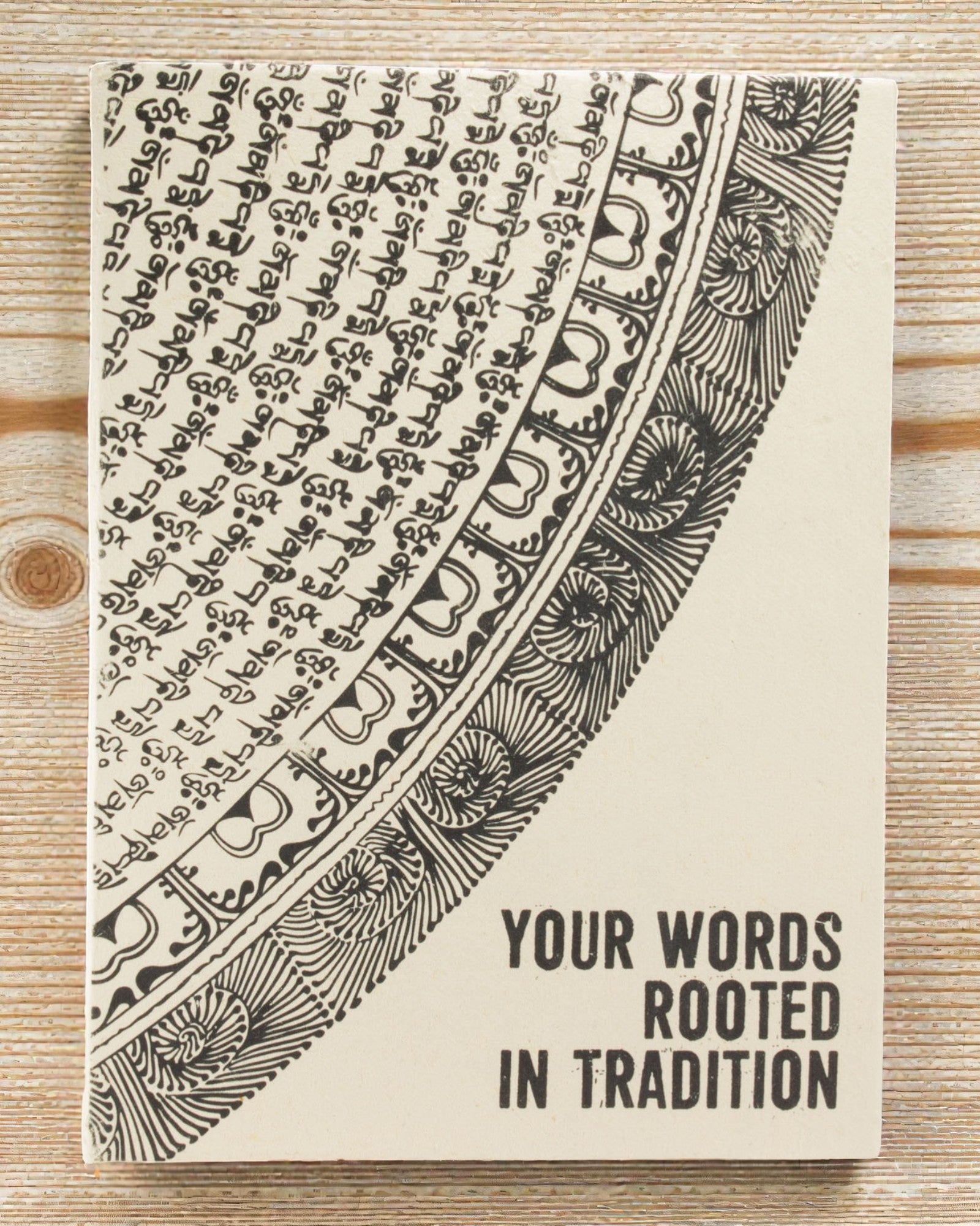 Lokta Traditionsschrift – großes Notizbuch 21 × 15 cm, 45 Blatt, Deine Worte in der Tradition verwurzelt