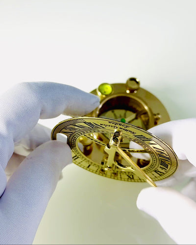 Navigationskompass mit Sextant und Personalisierungsmöglichkeit - Maritim XL