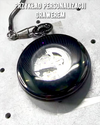 Mechanische Taschenuhr mit sichtbarem Uhrwerk – Personalisierungsoption