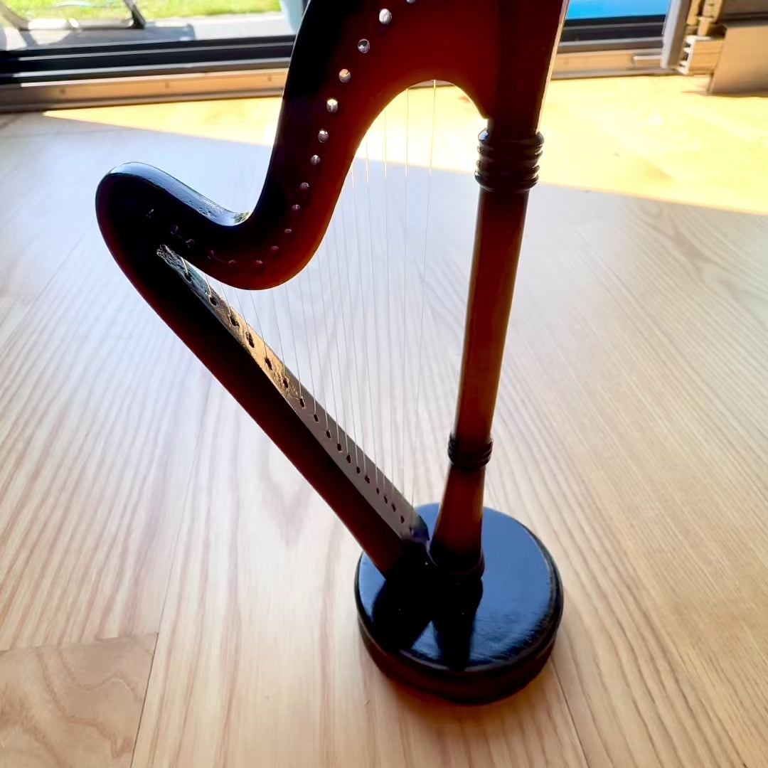 Mini-Harfe Dekoration 20 cm mit Gravurmöglichkeit