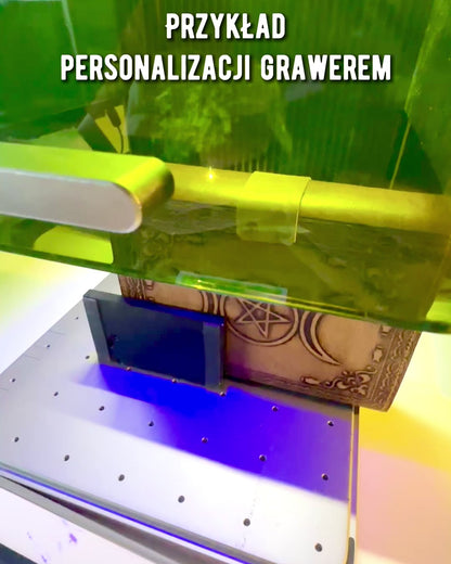 Premium Tagebuch, Antikes Muster, Leder-Notizbuch "Magische Chronik" 200 Seiten, 2 Varianten zur Auswahl, Personalisierung mit Gravur