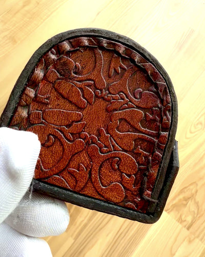 Elegantes Maharadscha-Etui für Taschenuhr oder Kompass - Personalisierung mit Gravur möglich