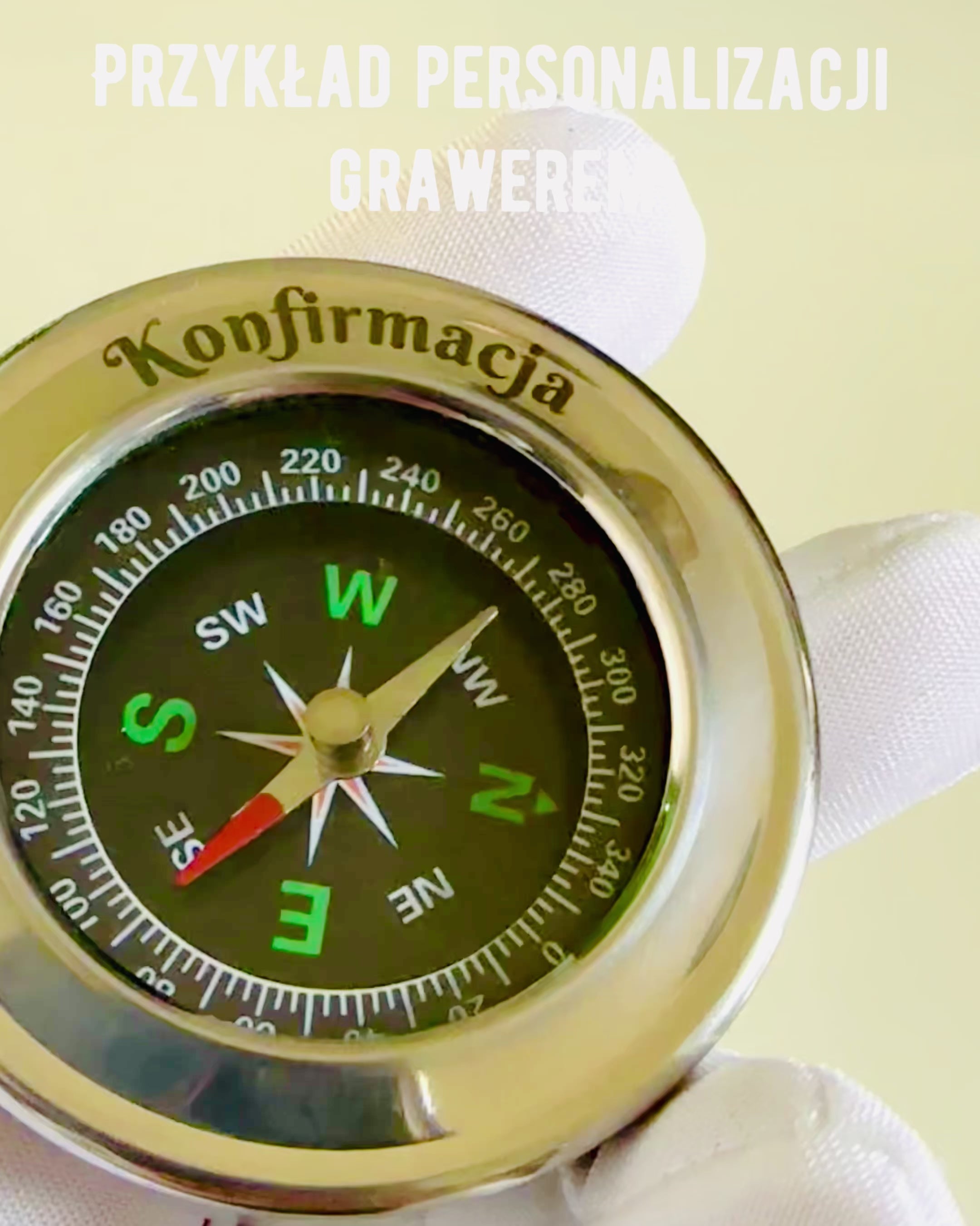 Kompass aus Edelstahl – Wasserdicht und personalisiert