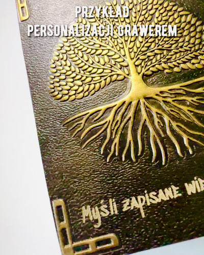 Vintage Tagebuch "Baum des Lebens" A6 - Eleganter geprägter Einband aus Kunstleder, 100 Seiten