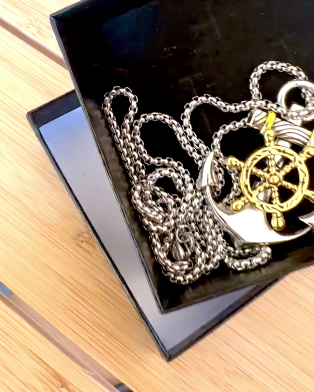 Amulett Morski "Kotwica Kapitana", Halskette mit Gravuroption als Geschenk