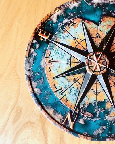 Marinekompass, dekorativer Anhänger, Anhänger, Möglichkeit zur Personalisierung mit Gravur