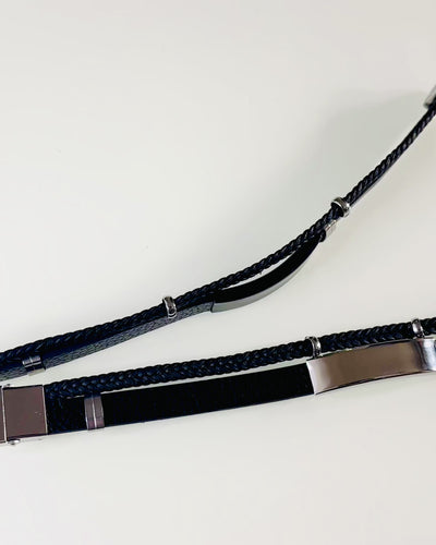 Herrenarmband aus PU-Leder und Edelstahl mit Gravurmöglichkeit – Erhältlich in Zwei Farbvarianten