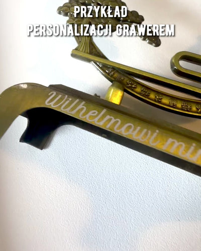 Eleganter Metallhalter für Räucherstäbchen "Große Ruhe" - Personalisierung mit Gravur möglich